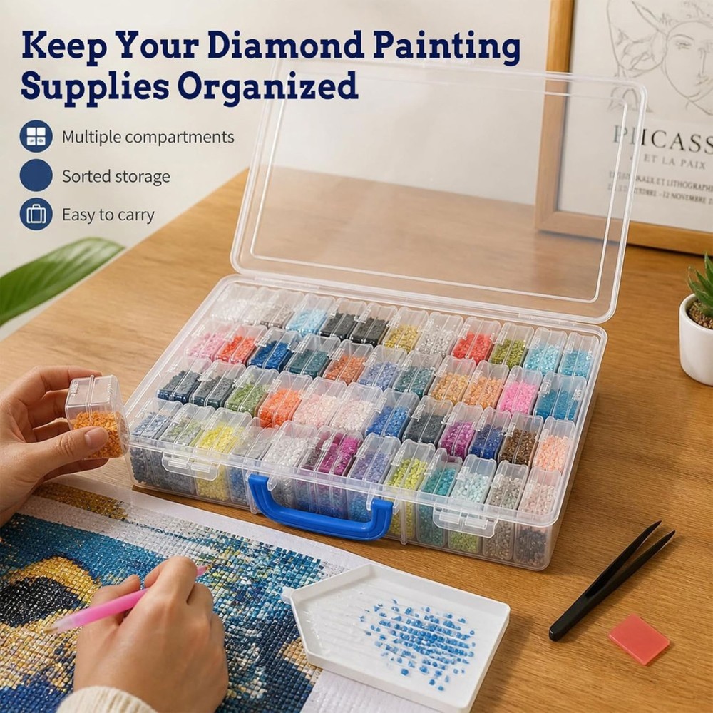 DTA4-Diamond-Painting Box, 60  - Painting Supplies ulasan dan harga